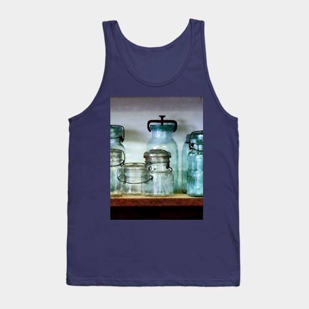 Cooking - Canning Jars on Shelf Tank Top by SusanSavad